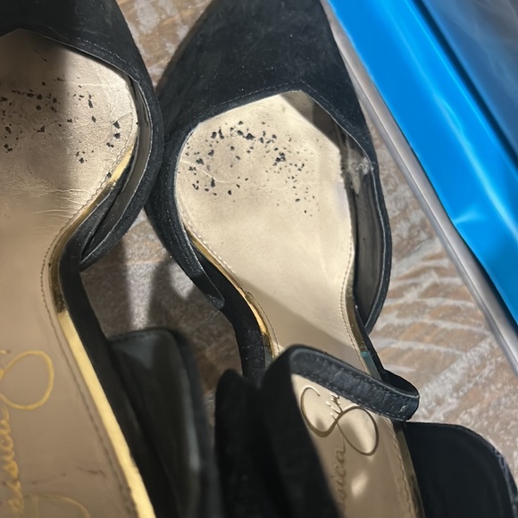 👟👠Jessica Simpson high heels black  shoes size 7M used sign of wearing out - Picture 8 of 15